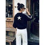 PULL ETOILE MARINE ET ECRU 2