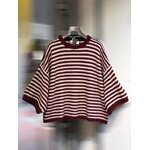 PULL MARINIERE BORDEAUX ET ROSE