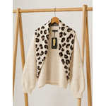 PULL BEIGE AVEC ECHARPE