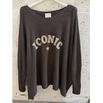 PULL OVERSIZE ICONIC CHOCOLAT 1