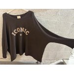 PULL OVERSIZE ICONIC CHOCOLAT 2