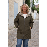 IMPERMEABLE REVERSIBLE KAKI LEOPARD GRANDE TAILLE