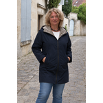 IMPERMEABLE REVERSIBLE MARINE LEOPARD GRANDE TAILLE 2
