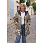 IMPERMEABLE REVERSIBLE MARINE LEOPARD GRANDE TAILLE 1