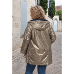 IMPERMEABLE REVERSIBLE MARINE LEOPARD GRANDE TAILLE