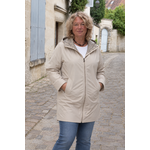 IMPERMEABLE REVERSIBLE CREME LEOPARD GRANDE TAILLE