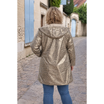 IMPERMEABLE REVERSIBLE CREME LEOPARD GRANDE TAILLE 2