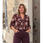 BLOUSE IMPRIME BOHEME GRANDE TAILLE BORDEAUX