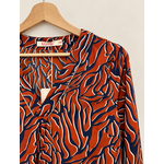 BLOUSE IMPRIME ROUILLE ET MARINE 1