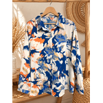 CHEMISE BLEU ROI ET ORANGE MAELLE 3