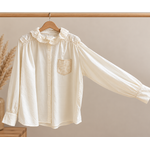 CHEMISE CREME COL DENTELLE APRIL VINTAGE 1