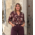 BLOUSE IMPRIME BOHEME GRANDE TAILLE BORDEAUX