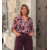 BLOUSE IMPRIME BORDEAUX ET ROSE GRANDE TAILLE