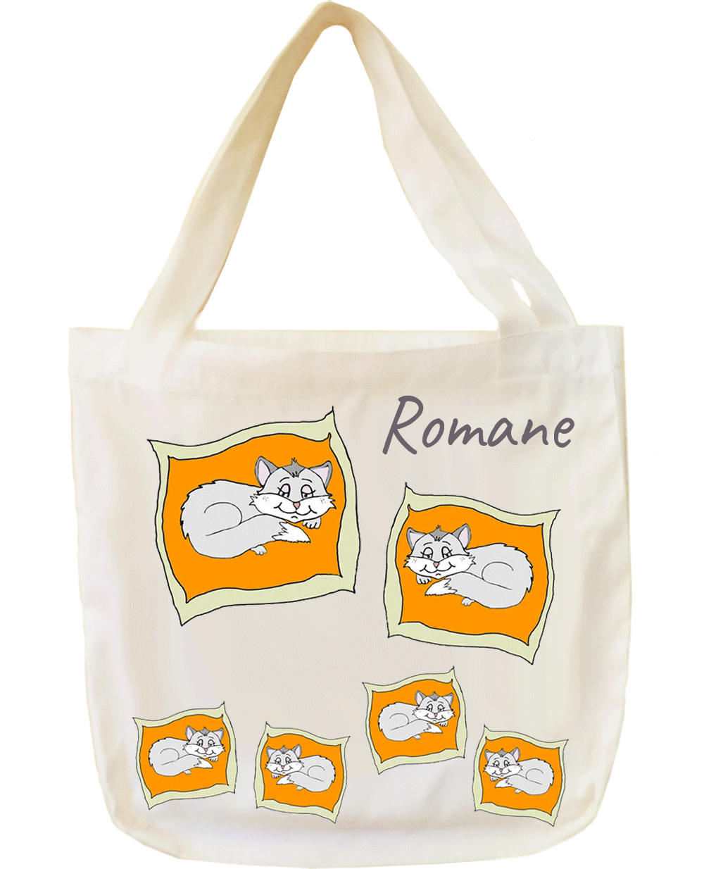 Tote Bag Chat coussin à personnaliser