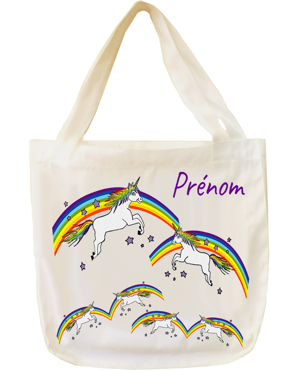 Tote bag licorne à personnaliser