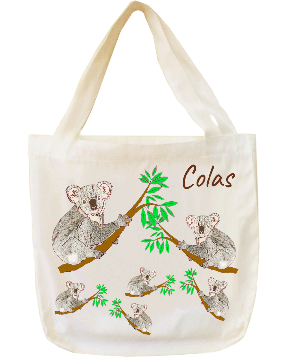 tote-bag;sac;cabas;texti;cadeaux;personnalisable;personnalisation;personnalise;prenom;animal;koala;Colas