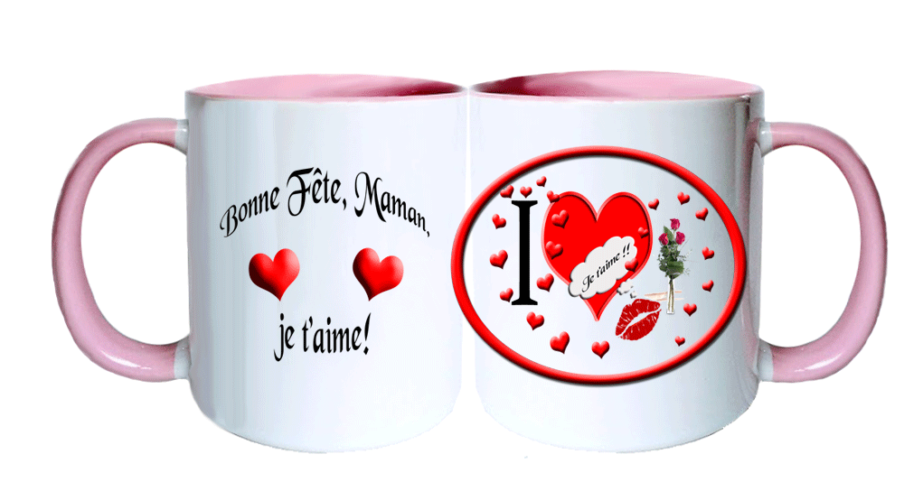 mug;rose;ceramique;coeur;famille;amour;amitie;ovale;bonne-fete;maman;je-t-aime