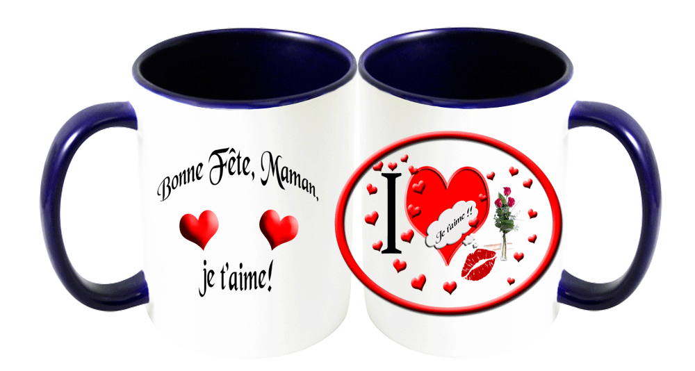 mug;bleu-marine;ceramique;coeur;famille;amour;amitie;ovale;bonne-fete;maman;je-t-aime