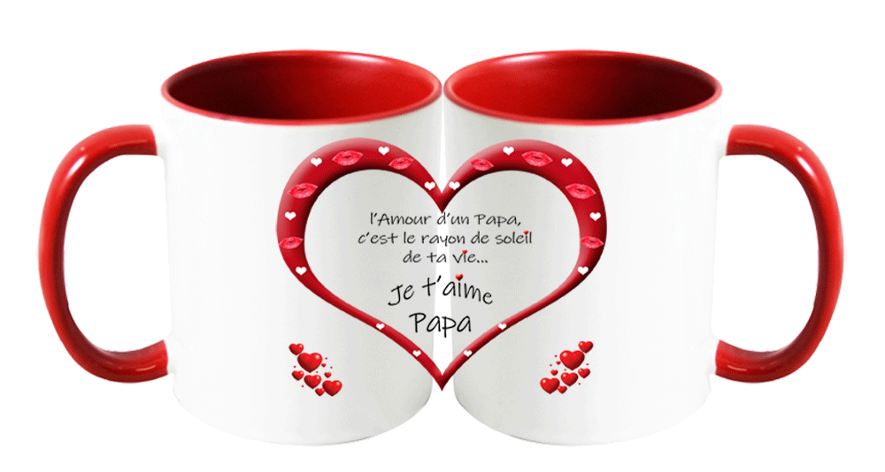 mug;bicolore;rouge;ceramique;phrase;poeme;papa;rayon-de-soleil