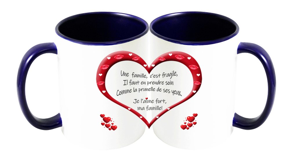 mug;ceramique;bleu-marine;famille;amour;coeur;poeme;phrase