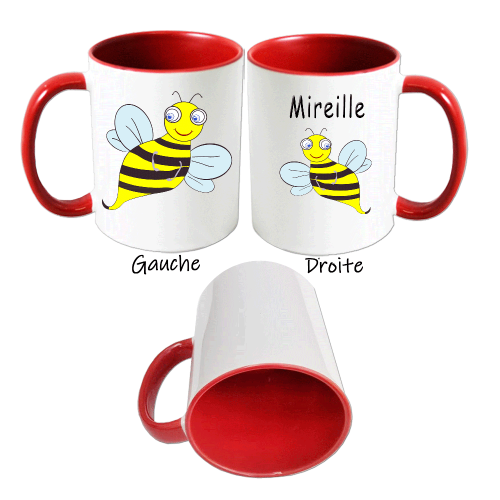 mug-ceramique-rouge-personnalisable-personnalisation-texticadeaux-prenom-animal-abeille-mireille