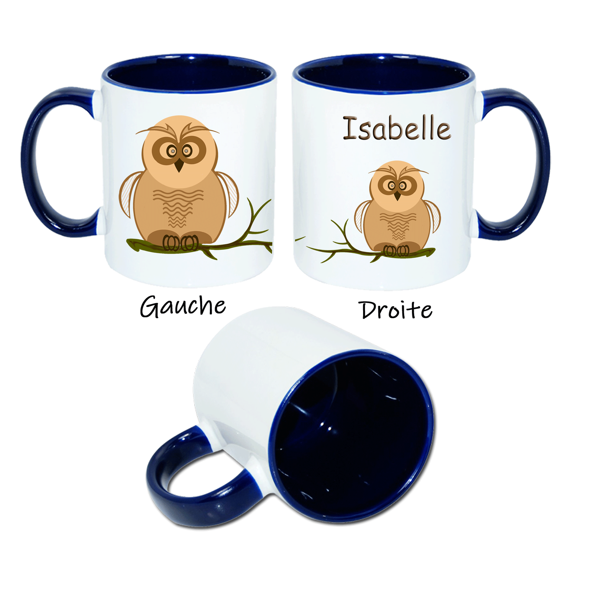 mug-chouette-prenom-personnalisable-personnalisation-personnalise-bleu-marine-ceramique-tasse-animal-oiseau-rapace-nocturne-isabelle