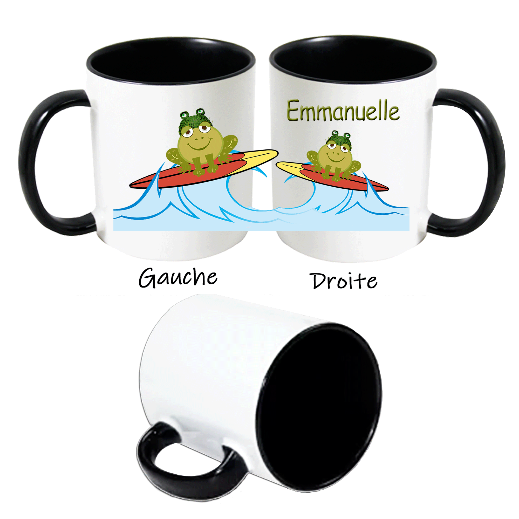 mug-grenouille-prenom-personnalisable-personnalisation-personnalise-noir-ceramique-tasse-surf-sport-etang-mare-nenuphar-animal-anoure-batracien-emmanuelle