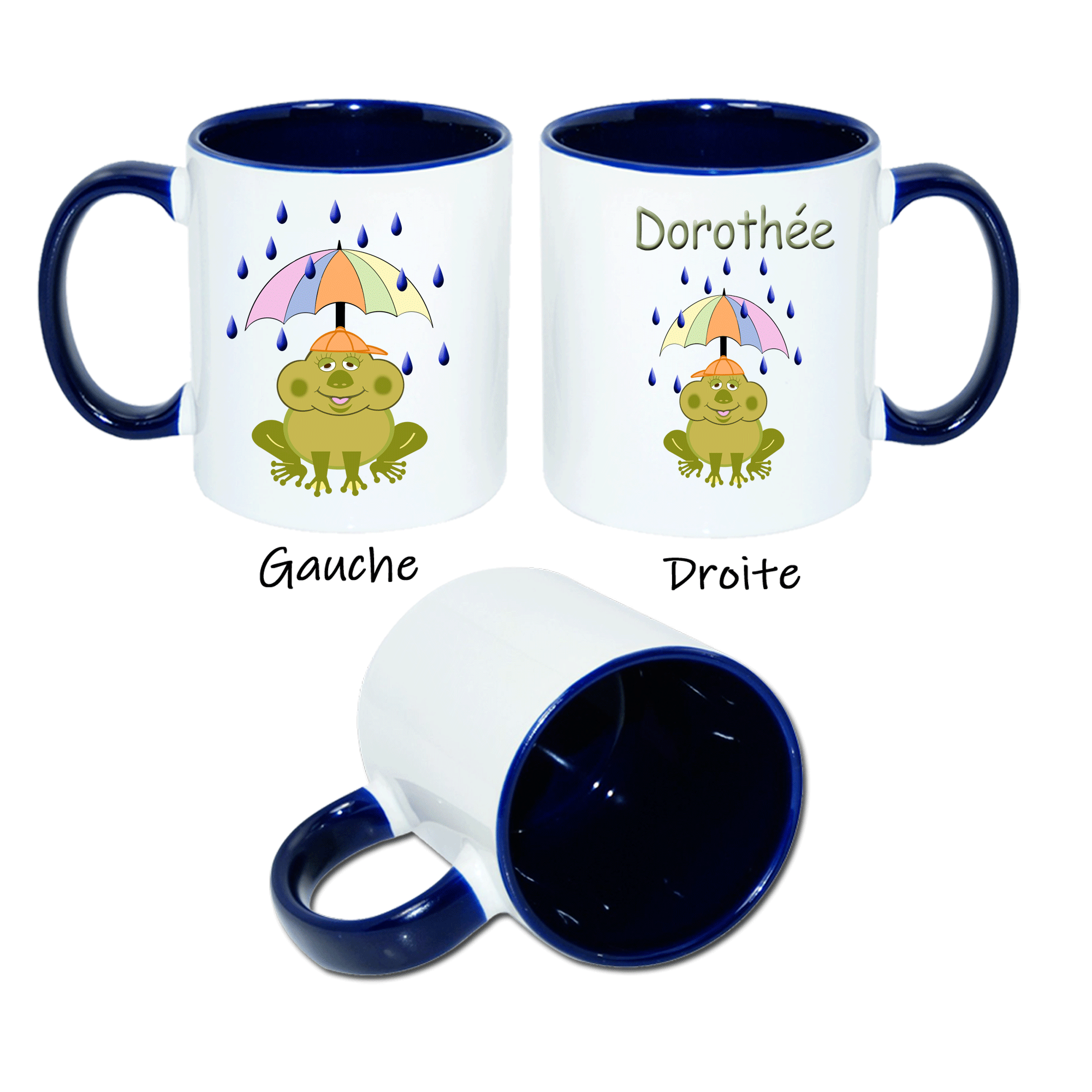 mug-grenouille-prenom-personnalisable-personnalisation-personnalise-bleu-marine-ceramique-tasse-parapluie-etang-mare-nenuphar-animal-anoure-batracien-dorothee