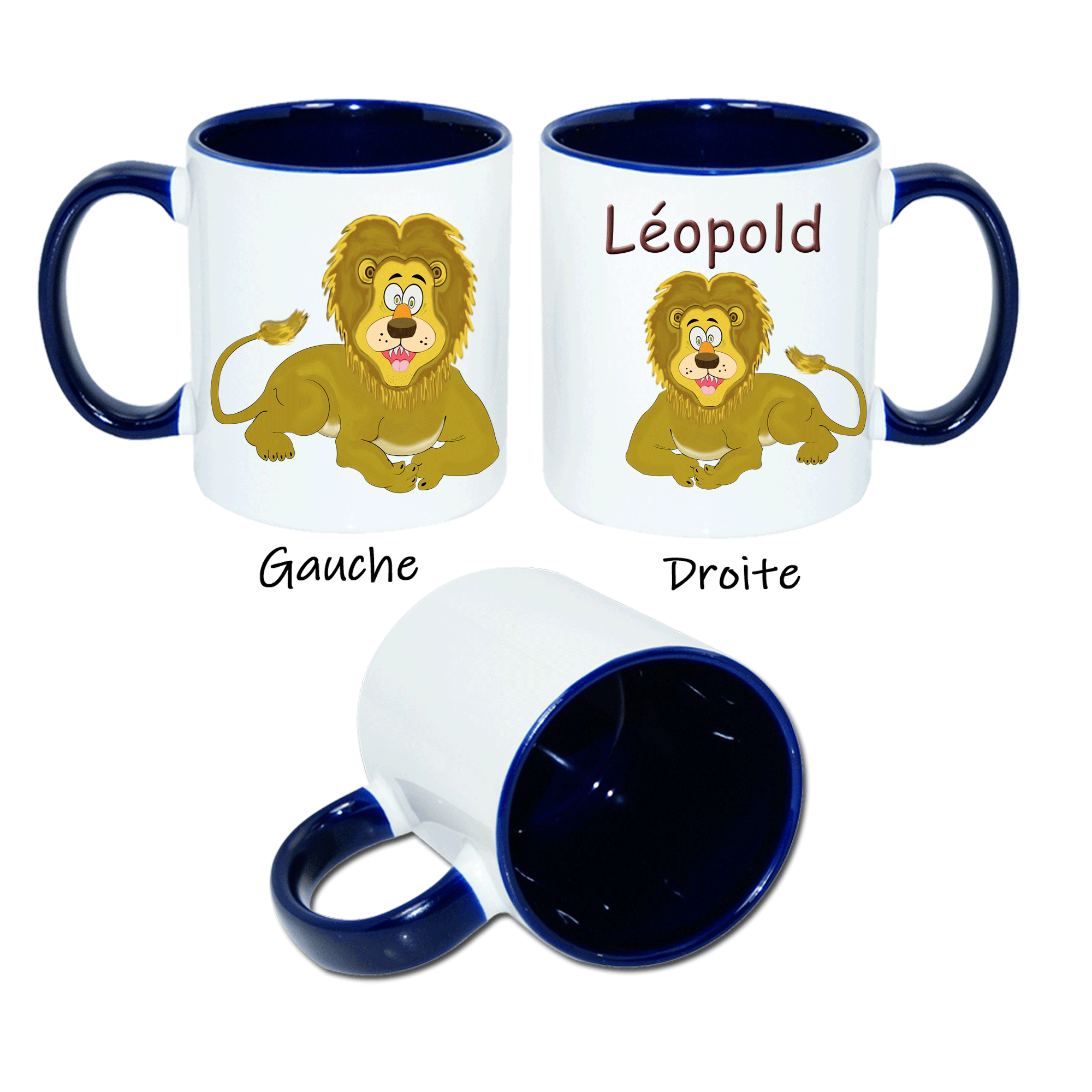 mug-lion-prenom-personnalisable-personnalisation-personnalise-bleu-marine-ceramique-criniere-animal-fauve-jungle-savane-leopold