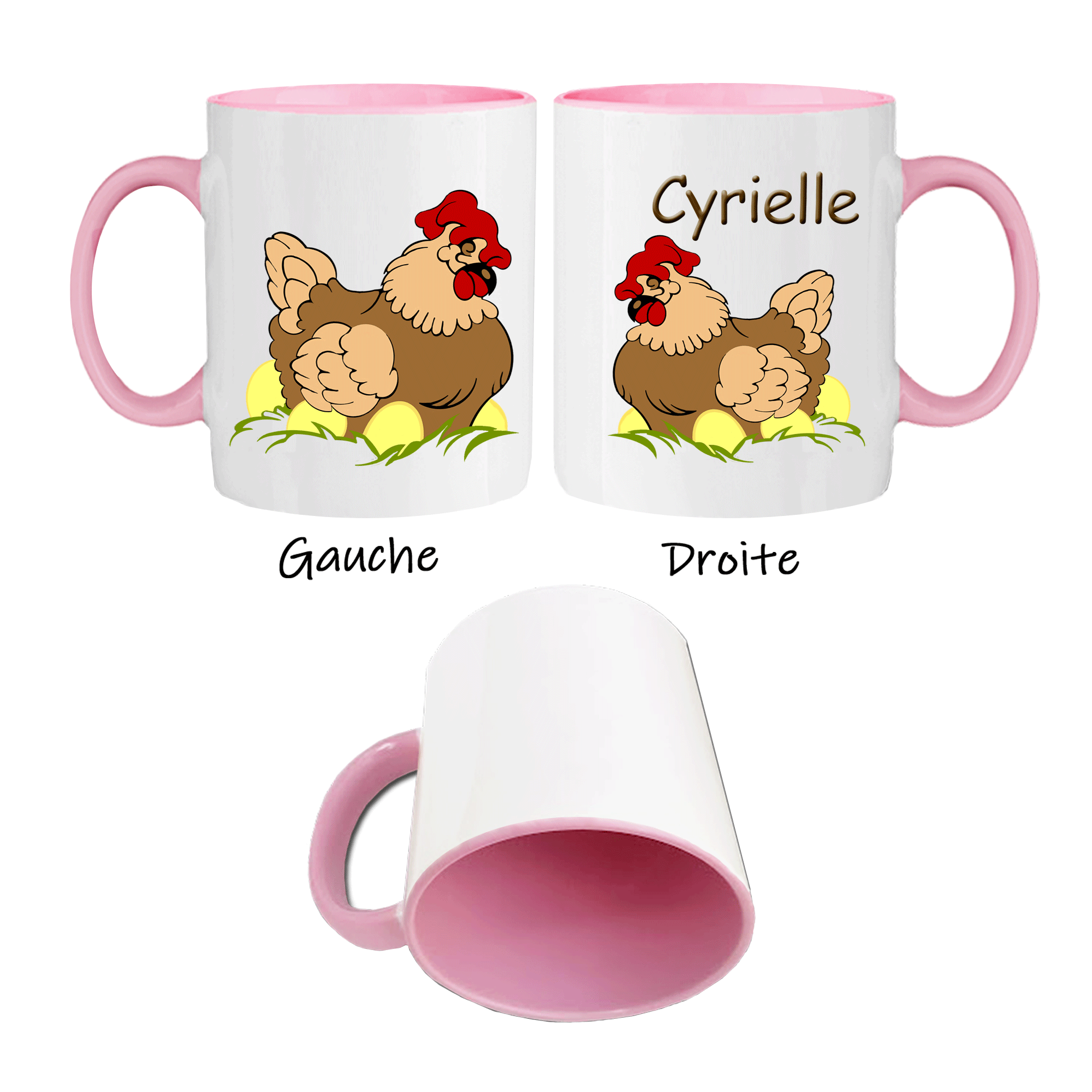 mug-poule-prenom-personnalisable-personnalisation-personnalise-rose-ceramique-tasse-oeuf-nid-poulailler-animal-cyrielle