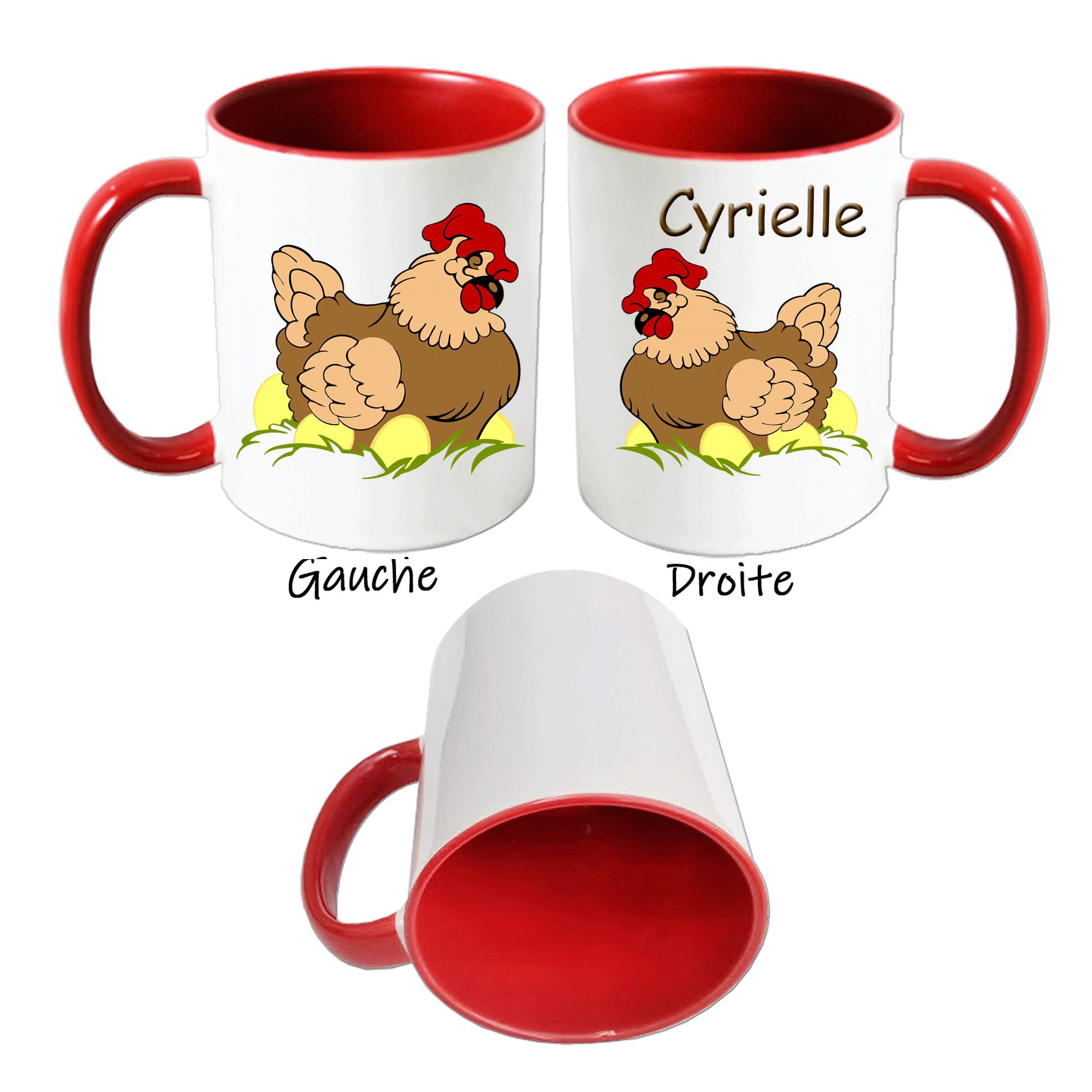 mug-poule-prenom-personnalisable-personnalisation-personnalise-rouge-ceramique-tasse-oeuf-nid-poulailler-animal-cyrielle