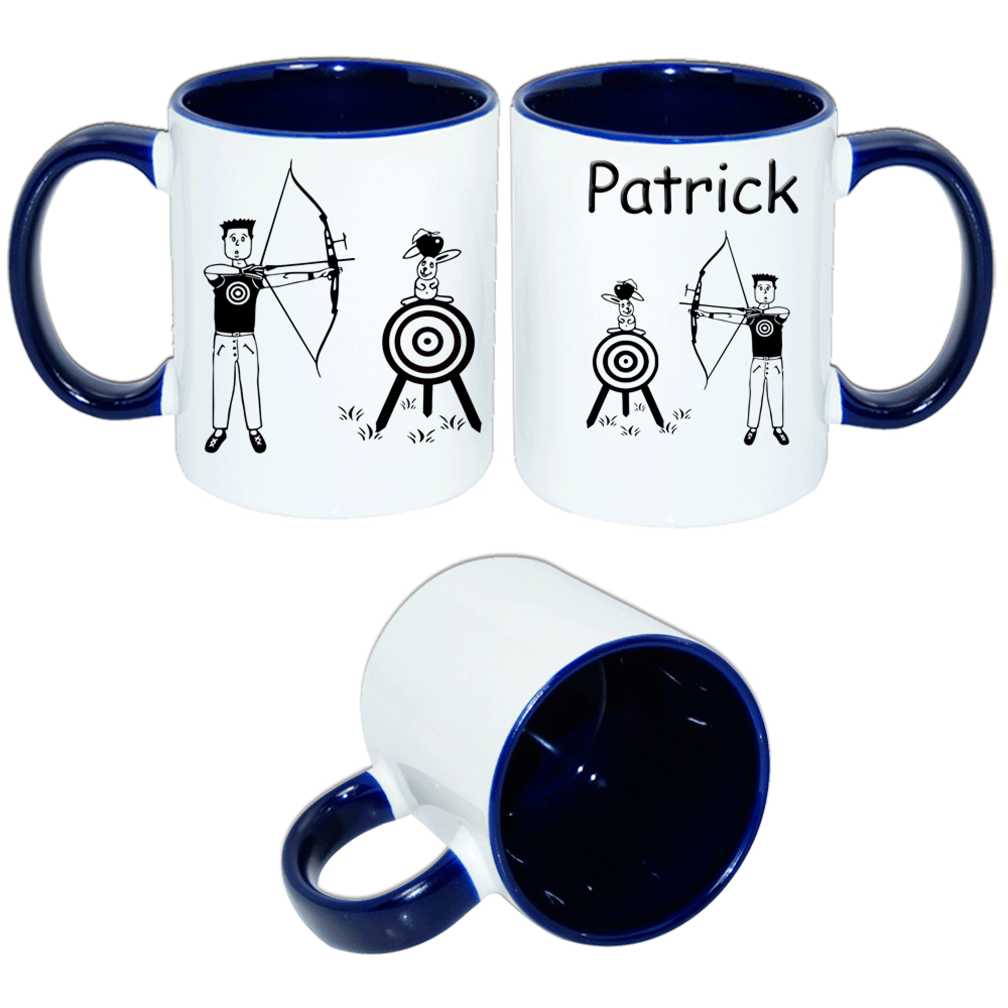 mug-bleu-marine-texticadeaux-archer-personnalisable-personnalisation-personnalise-prenom-archerie-tir-arc-sport-patrick