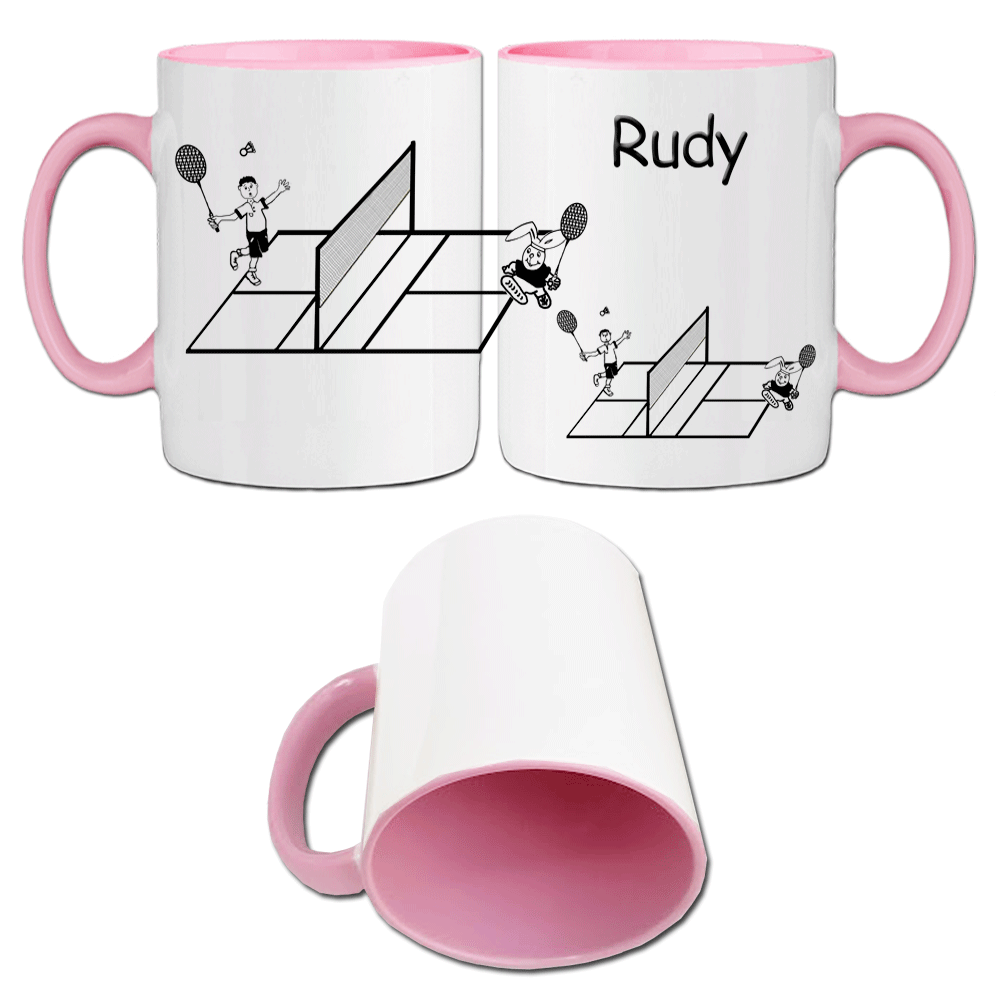 mug-rose-badminton-personnalisable-personnalisation-personnalise-prenom-filet-raquette-volant-sport-rudy