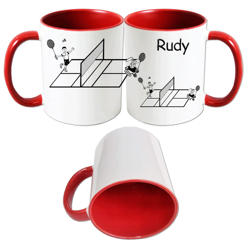 mug-rouge-badminton-personnalisable-personnalisation-personnalise-prenom-filet-raquette-volant-sport-rudy