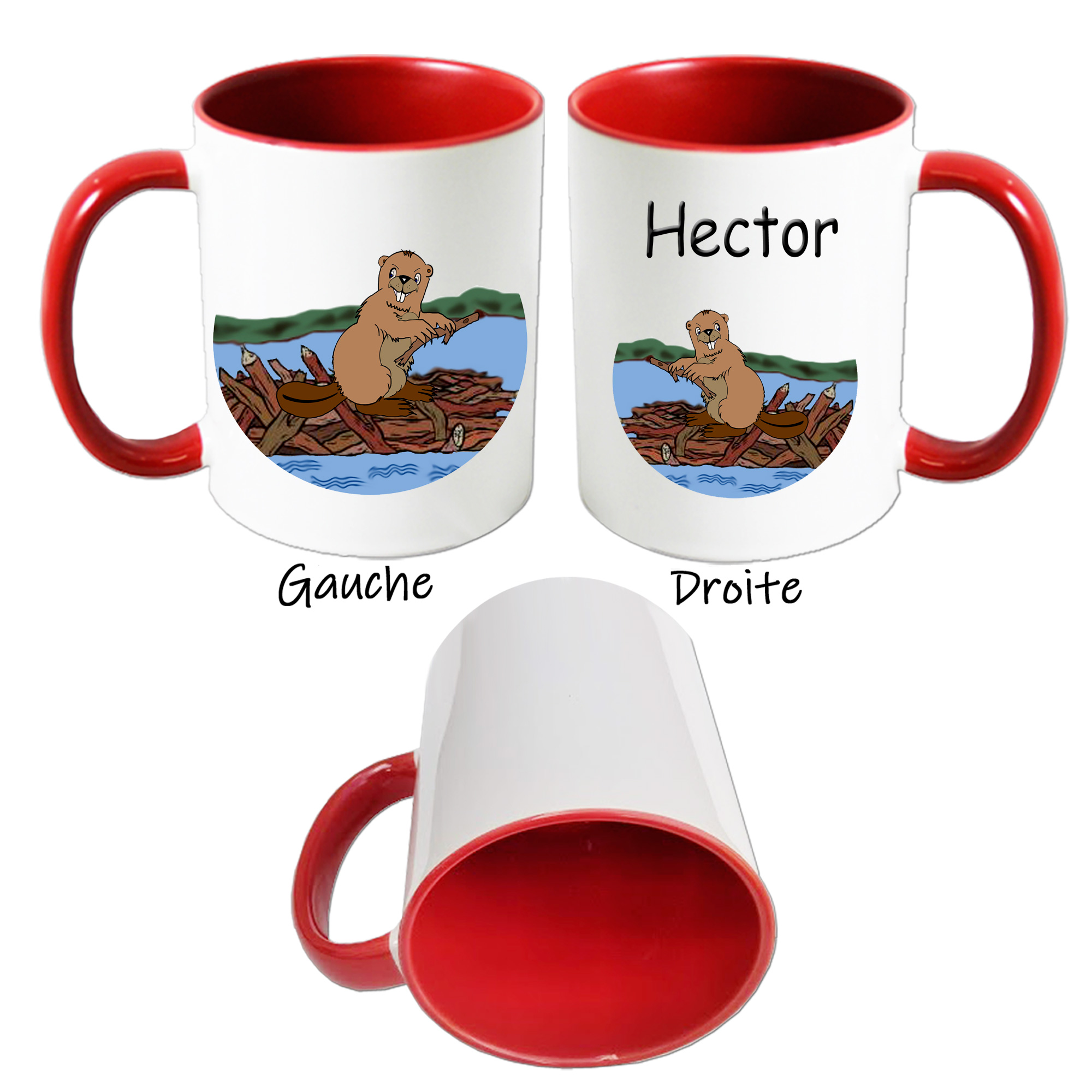mug-castor-rouge-personnalisable-texticadeaux-personnalisation-personnalise-ceramique-tasse-animal-riviere-lac-etang-plaine-bois-barrage-nature-prenom-hector