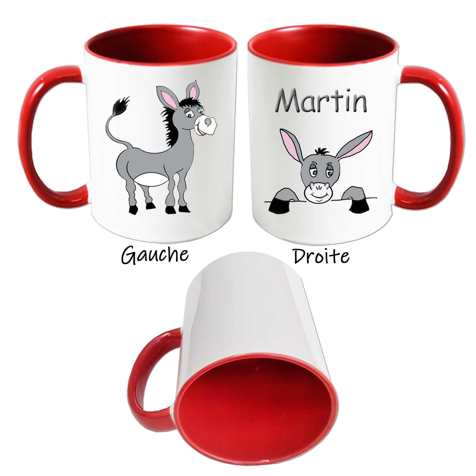 mug-tete-ane-rouge-personnalisable-texticadeaux-personnalisation-personnalise-ceramique-tasse-animal-ferme-bourricot-mammifère-nature-prenom-martin