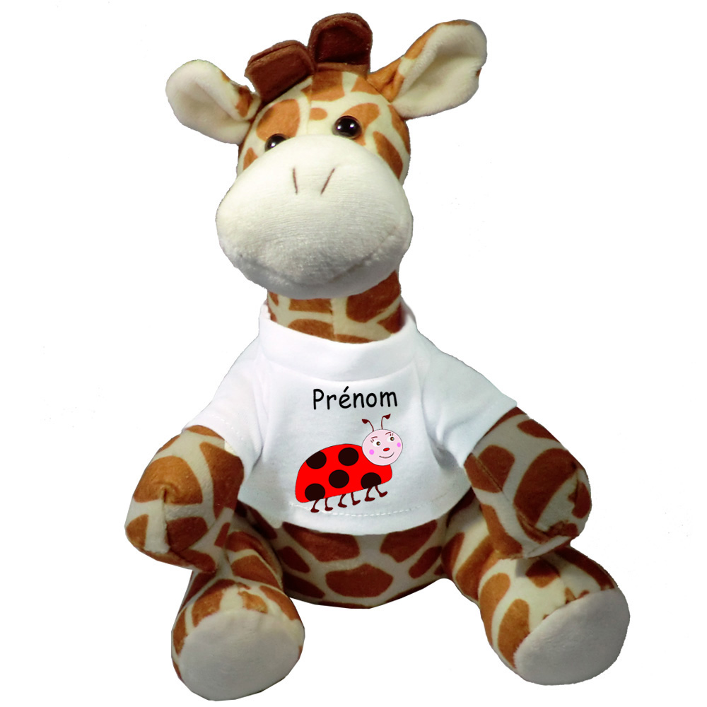 girafe-coccinelle-peluche-personnalisable-doudou-teeshirt-prenom-texticadeaux