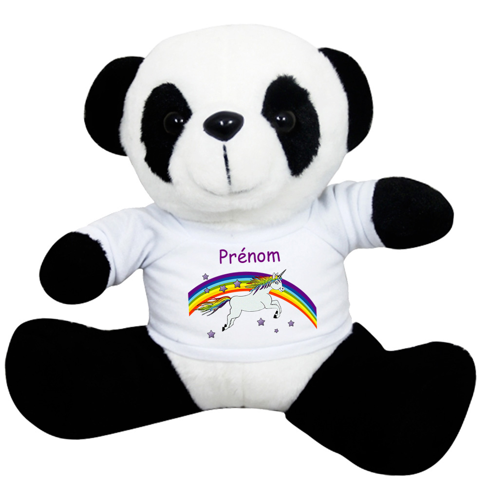 panda-nounours-licorne-peluche-personnalisable-doudou-teeshirt-prenom-texti cadeaux-