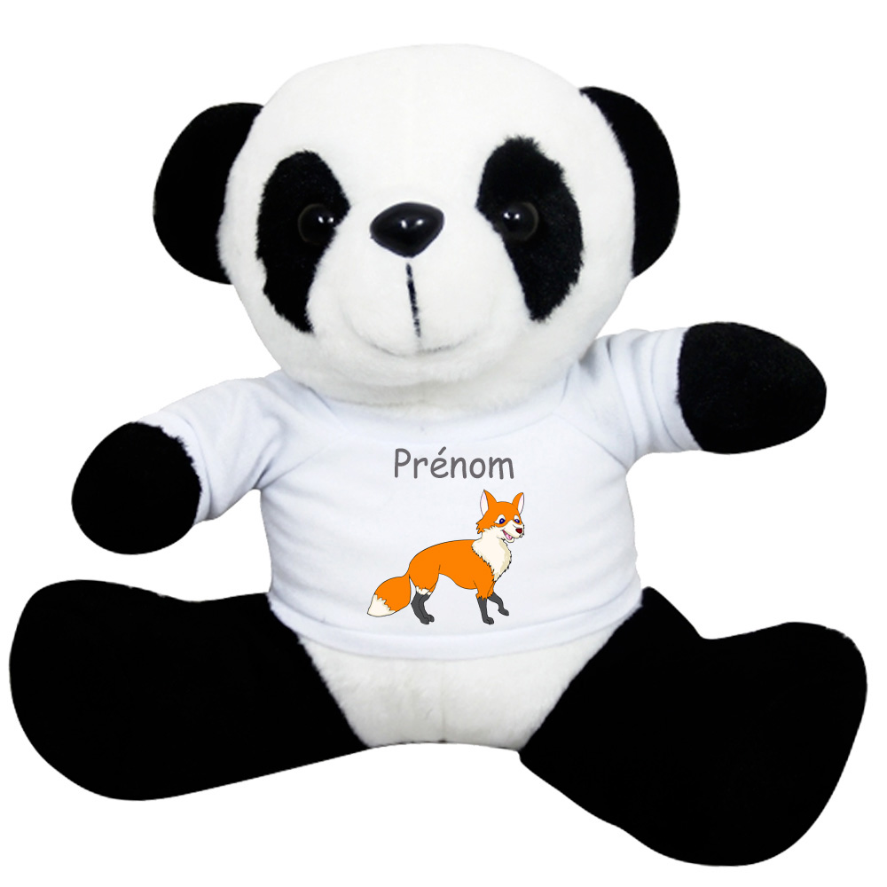 panda-renard-nounours-peluche-personnalisable-doudou-teeshirt-prenom
