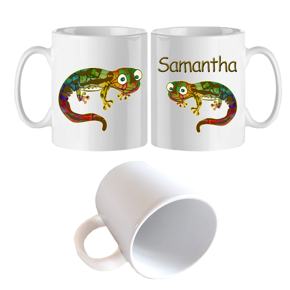 Mug salamandre Multi couleur avec un prénom exemple Samantha