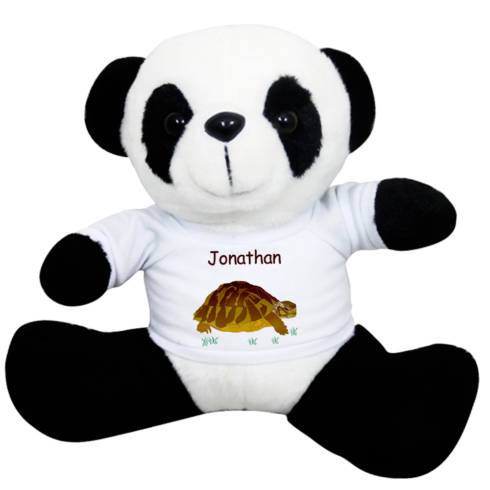 Peluche Panda Tee shirt Tortue terrestre à personnaliser
