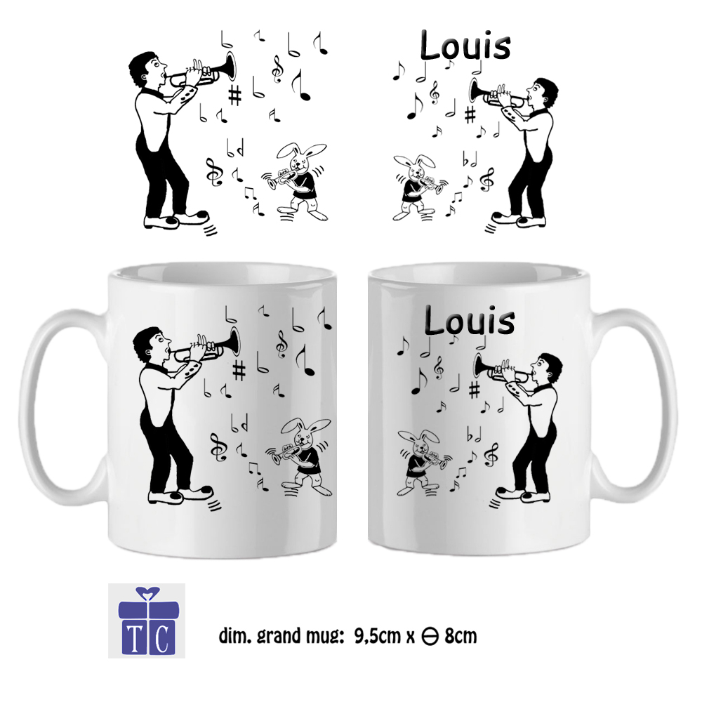 Mug Trompette à Personnaliser avec un Prénom