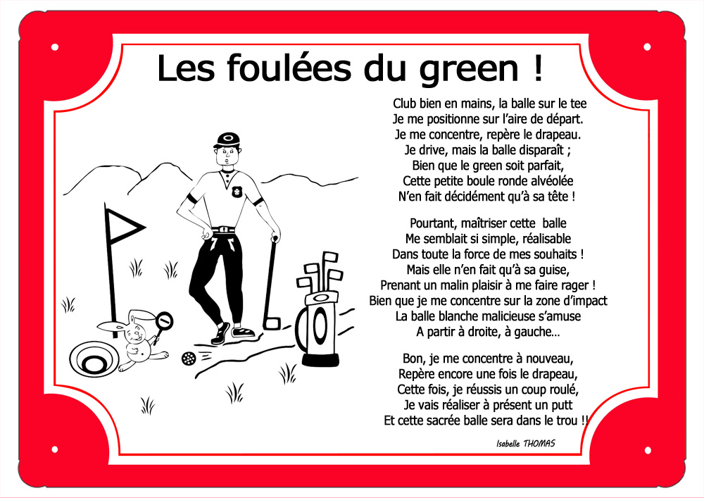 plaque-rouge-golf-club-green-balle-parcours-sport-poeme-prenom-personnalisable-texticadeaux