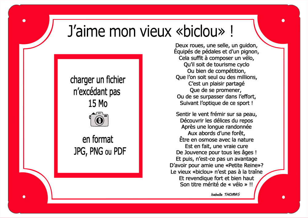 plaque-rouge-cycliste-velo-sport-vtt-poeme-prenom-photo-personnalisable-texticadeaux