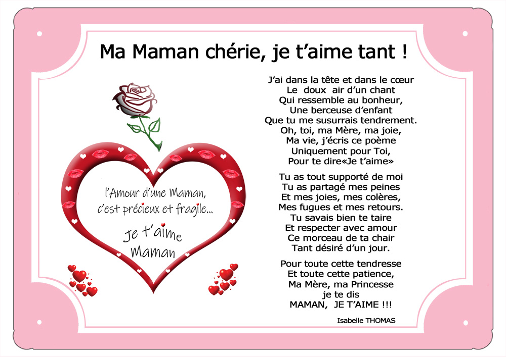 porte clés peluche Maman je t'aime rose