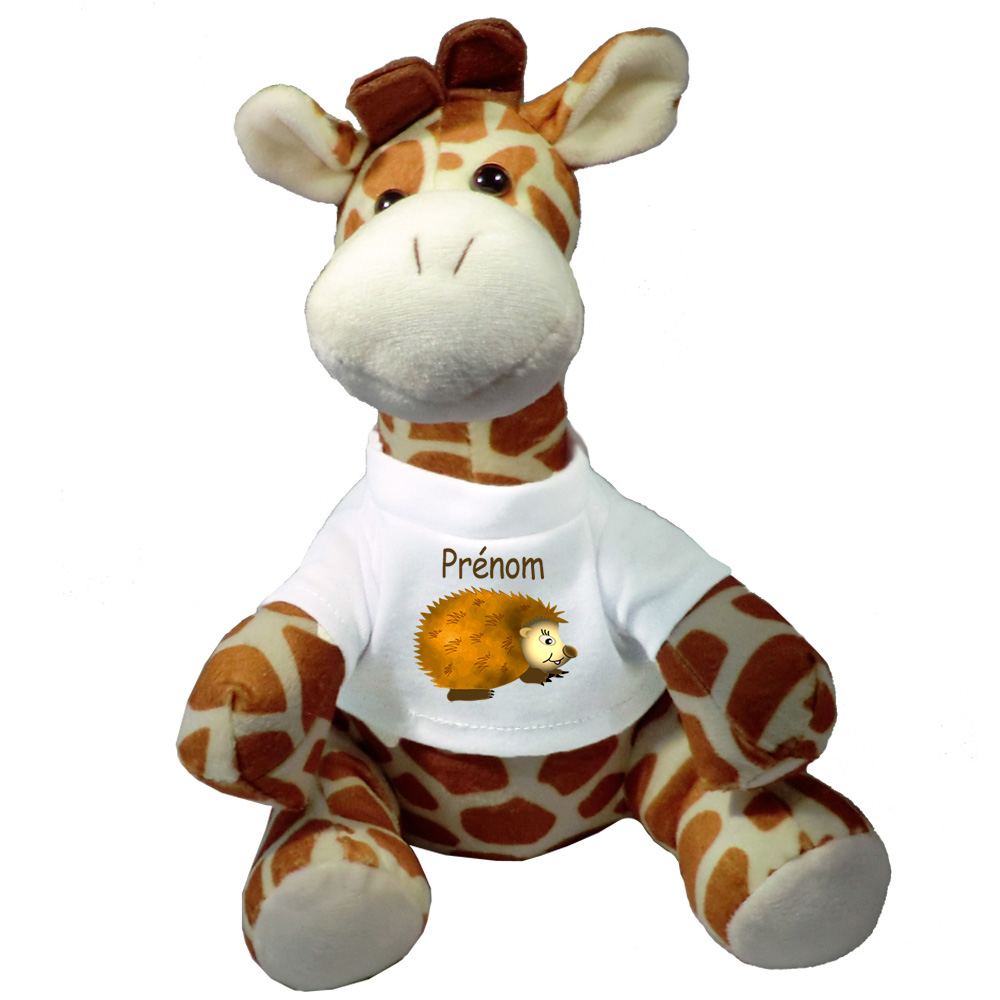 girafe-herisson-peluche-personnalisable-doudou-teeshirt-prenom-texticadeaux