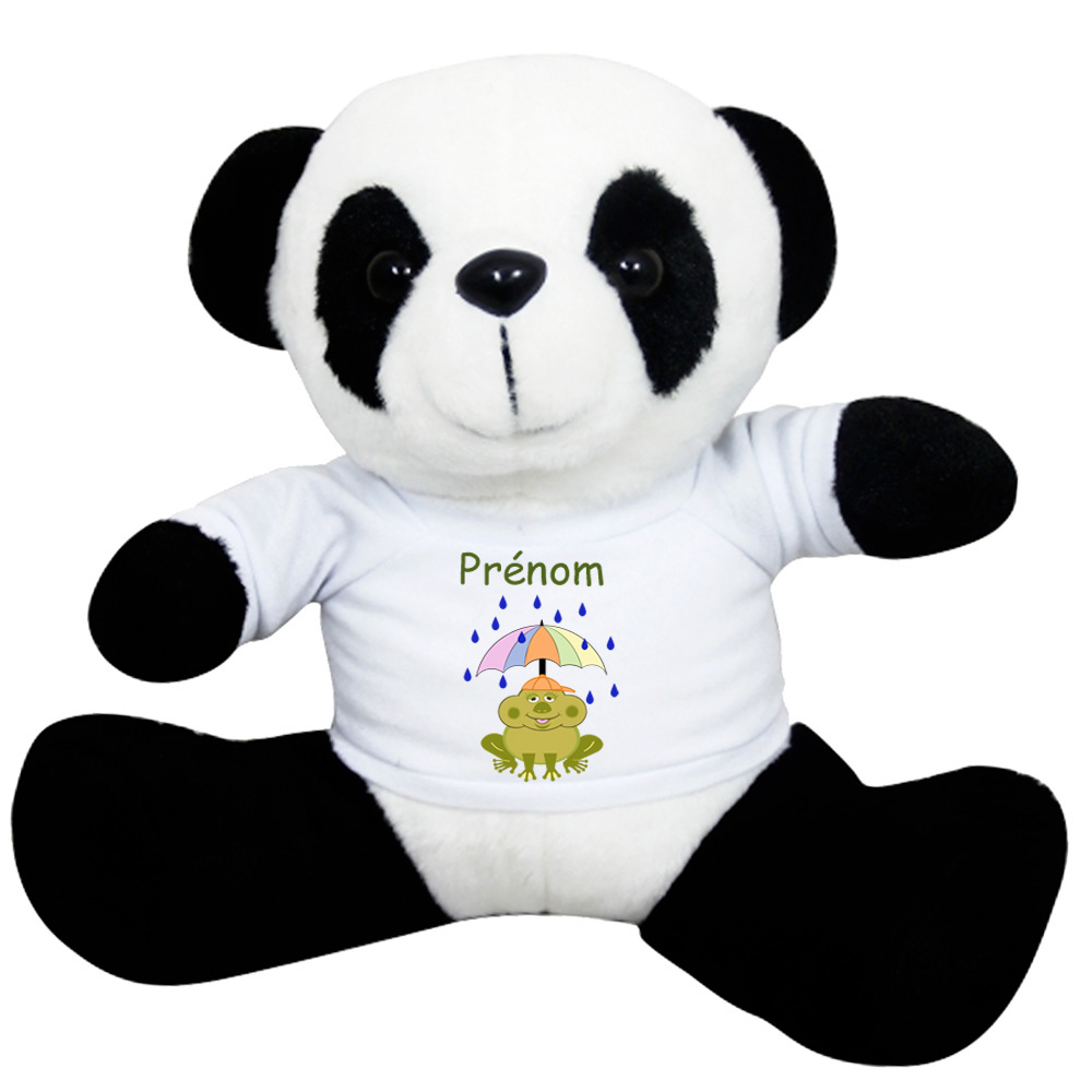 panda-grenouille-parapluie-peluche-personnalisable-doudou-teeshirt-prenom-texticadeaux