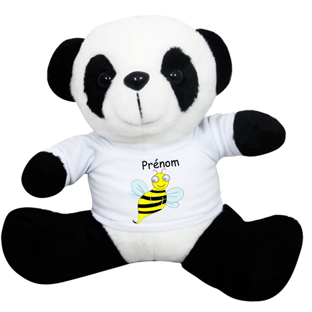 panda-abeille-peluche-personnalisable-doudou-teeshirt-prenom-texticadeaux