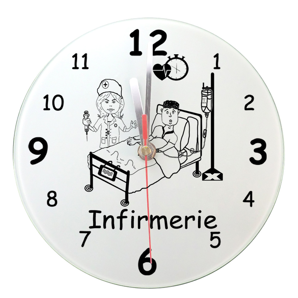 horloge-infirmiere-soignante-paramedical-medical-personnalise-personnalisation-texticadeaux-pendule-montre-heure