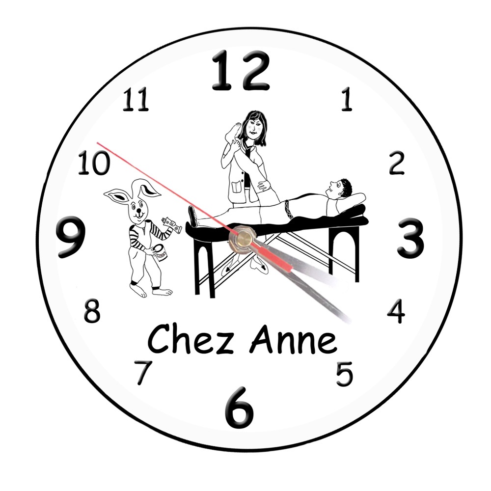 Horloge Kinésithérapeute Femme à personnaliser